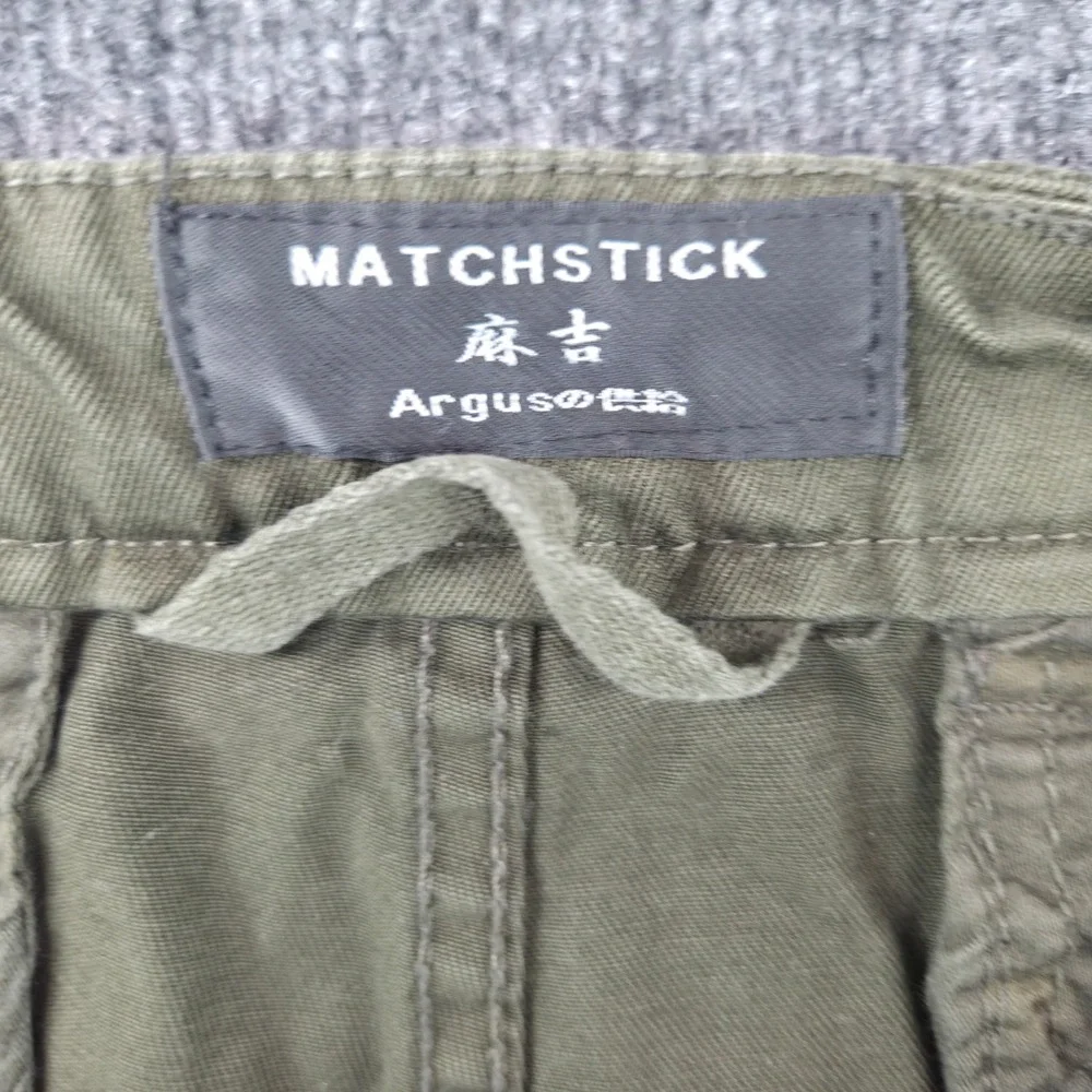 Matchstick Argus Mens Olive Green Cotton Chino Utility Trousers Size 38 Gorpcore